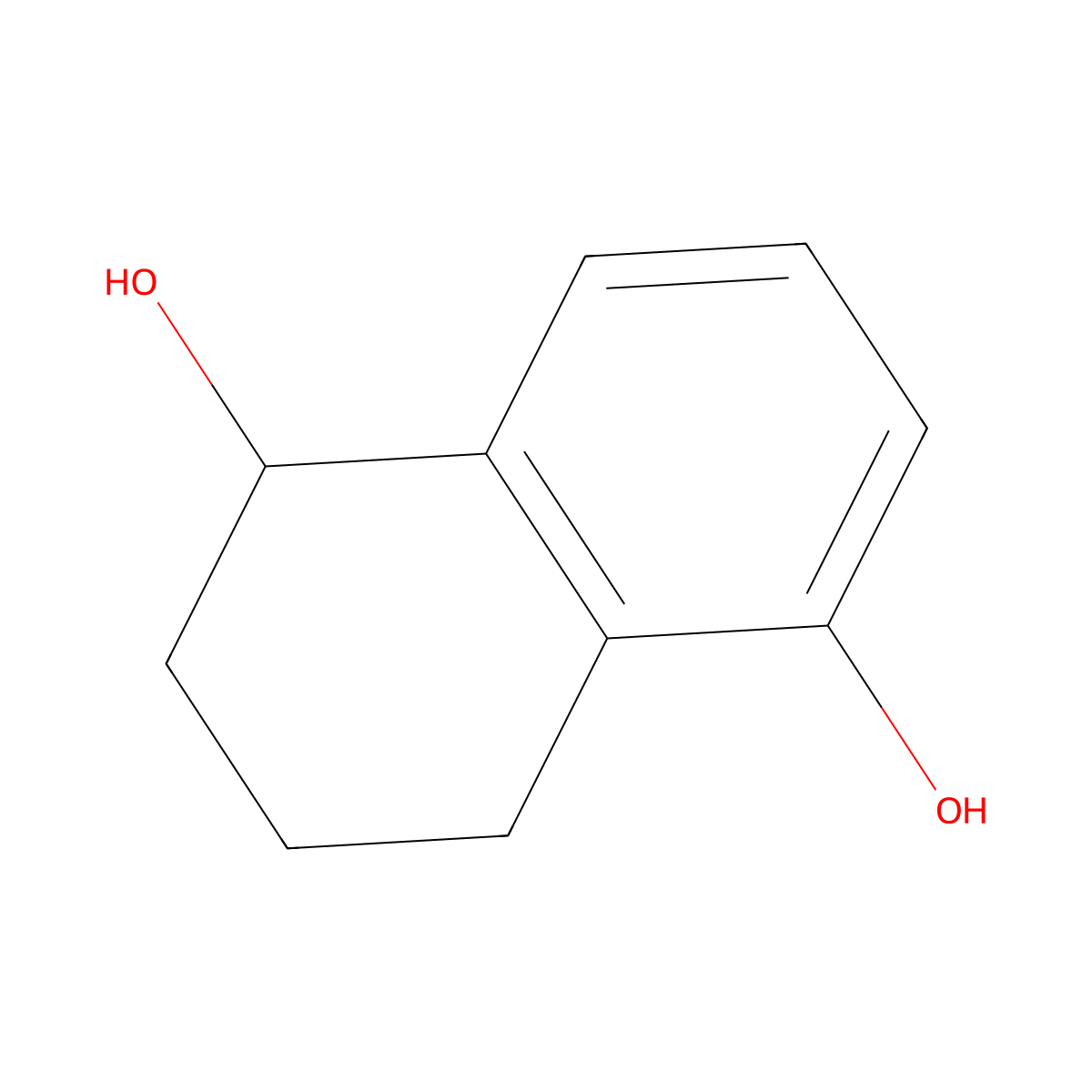 1,2,3,4-Tetrahydronaphthalene-1,5-diol molecular structure, CAS 40771-26-4