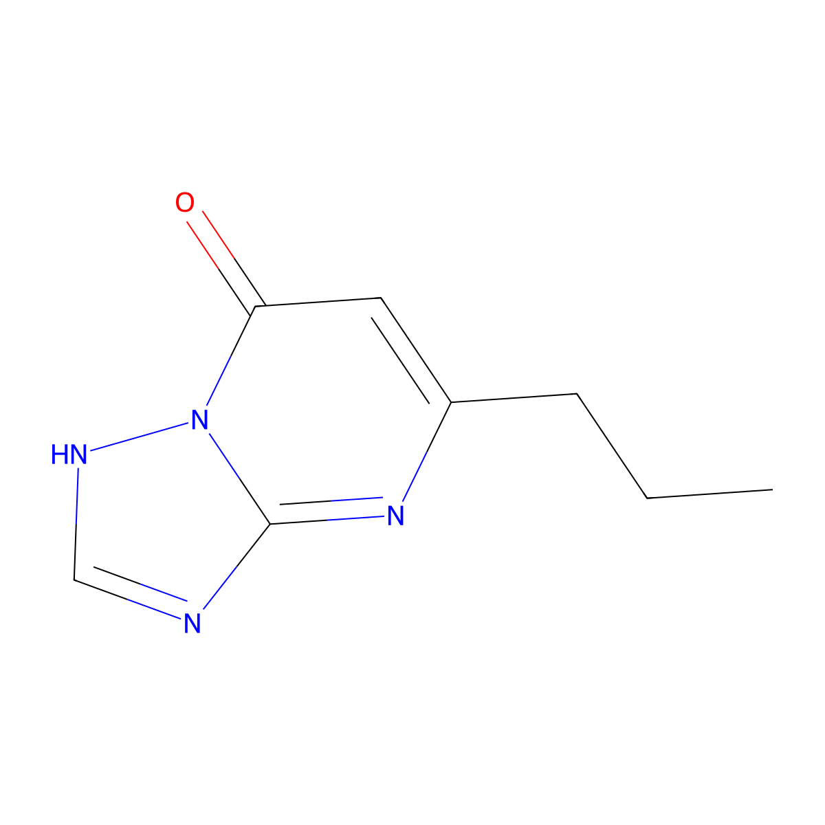 5-Propyl(1,2,4)triazolo(1,5-a)pyrimidin-7-ol molecular structure, CAS 40775-87-9