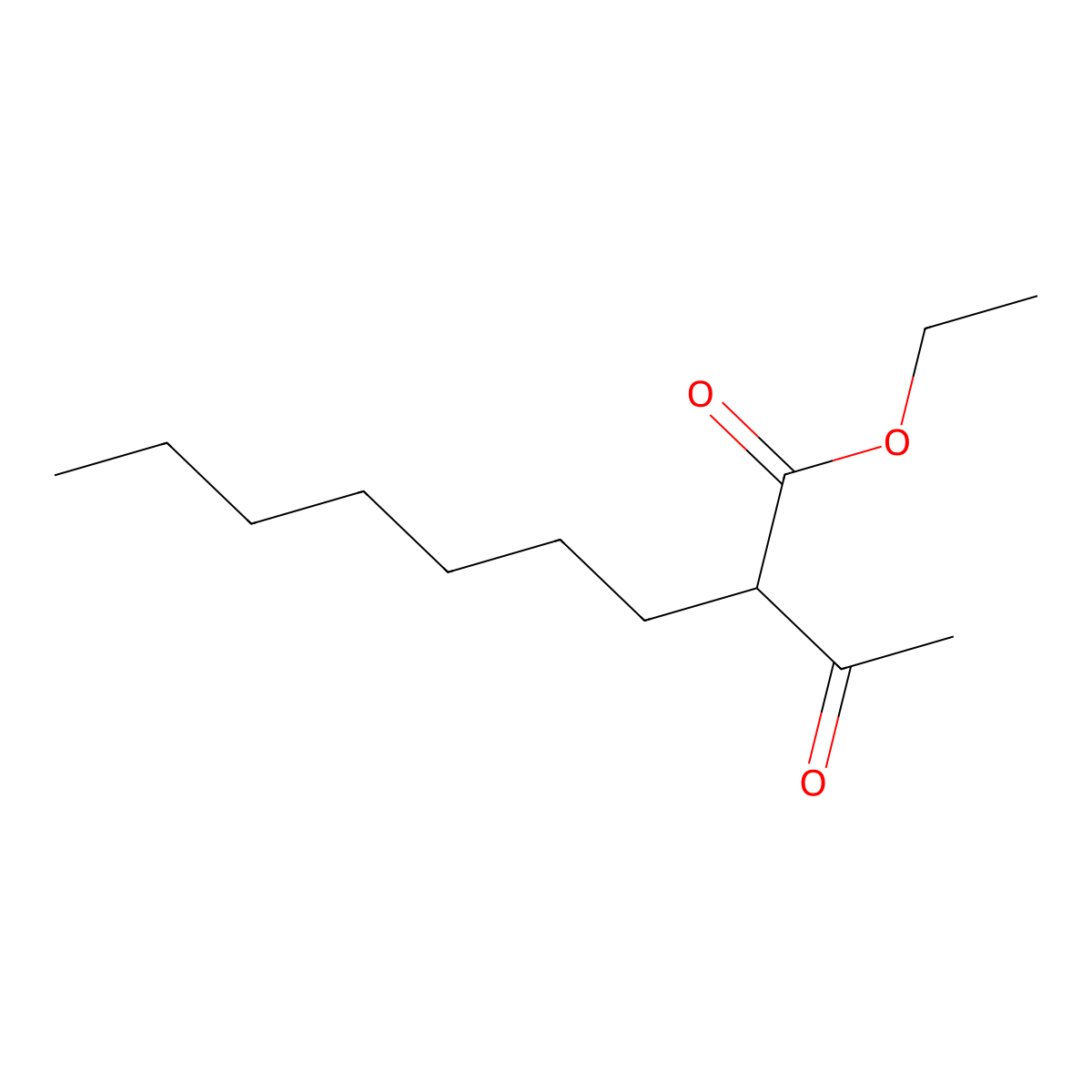 Ethyl 2-acetylnonanoate molecular structure, CAS 40778-30-1