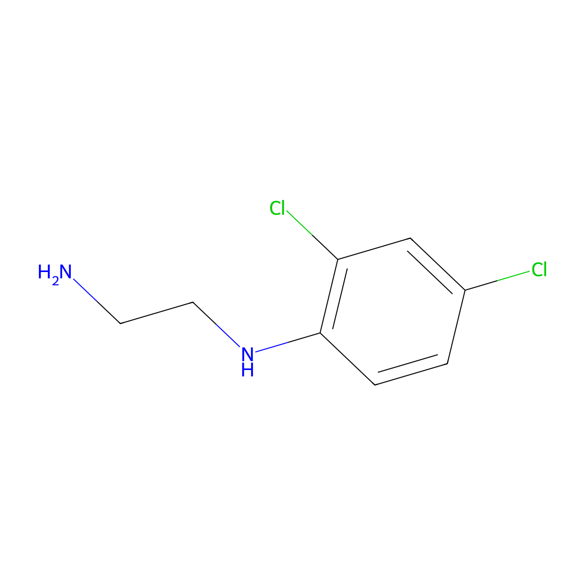 N~1~-(2,4-Dichlorophenyl)ethane-1,2-diamine molecular structure, CAS 40779-33-7