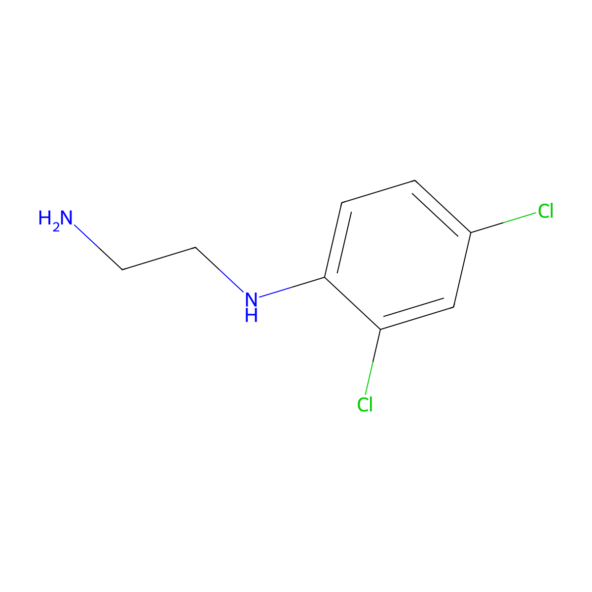 N~1~-(2,4-Dichlorophenyl)ethane-1,2-diamine molecular structure, CAS 40779-33-7