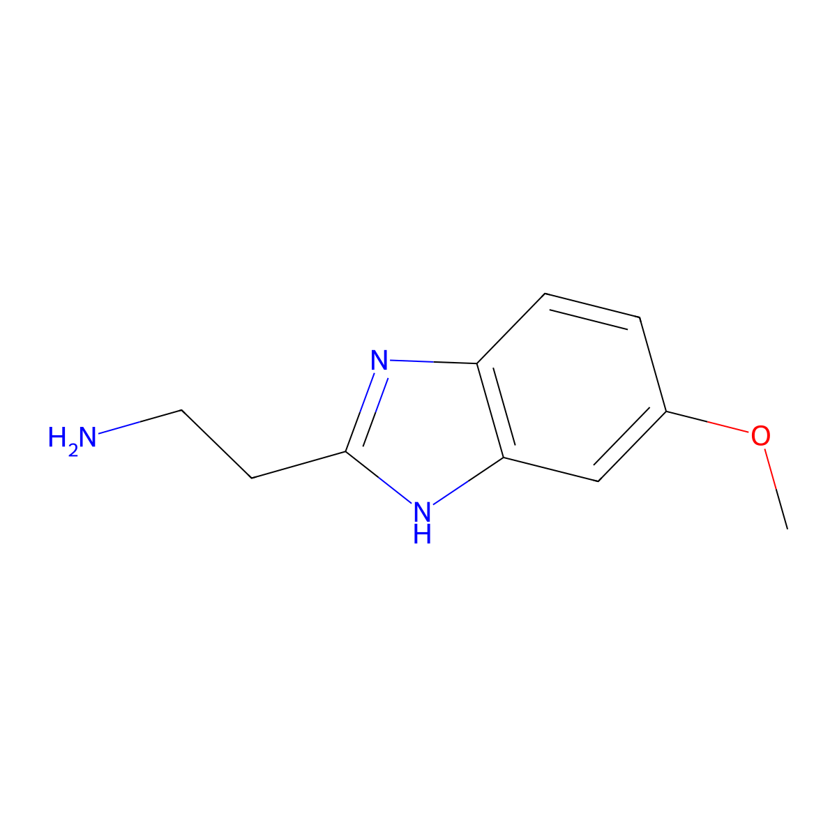 2-(6-Methoxy-1H-benzimidazol-2-yl)ethan-1-amine molecular structure, CAS 4078-55-1