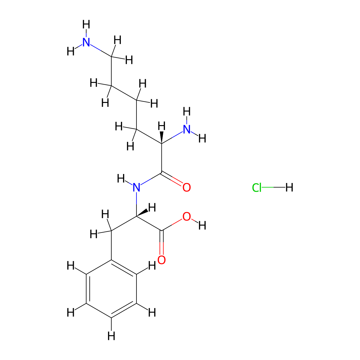 H-Lys-Phe-OH.HCl molecular structure, CAS 4078-58-4