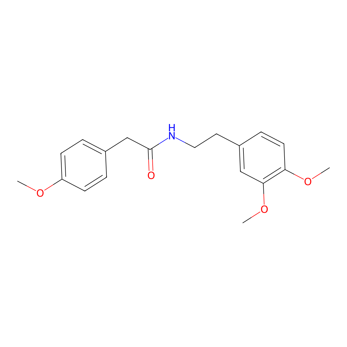 N-(2-(3,4-Dimethoxyphenyl)ethyl)-2-(4-methoxyphenyl)acetamide molecular structure, CAS 4078-65-3