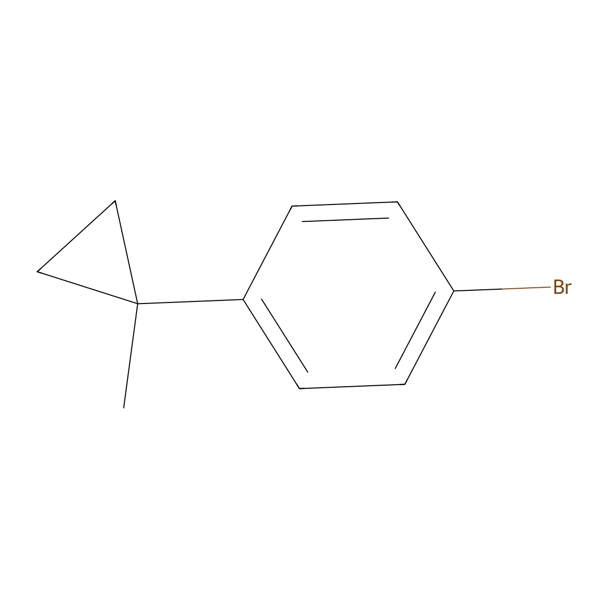 1-Bromo-4-(1-methylcyclopropyl)benzene molecular structure, CAS 40780-08-3