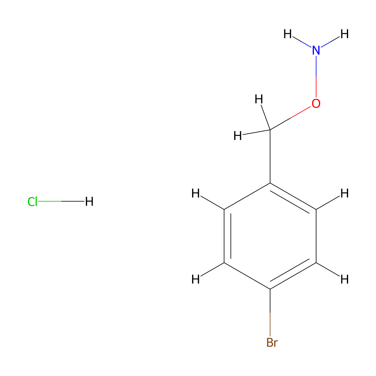 O-(4-Bromobenzyl)hydroxylamine hydrochloride molecular structure, CAS 40780-59-4
