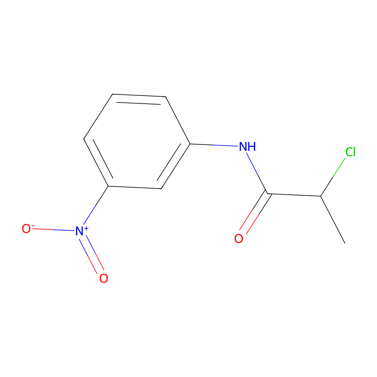 2-Chloro-N-(3-nitrophenyl)propanamide molecular structure, CAS 40781-53-1