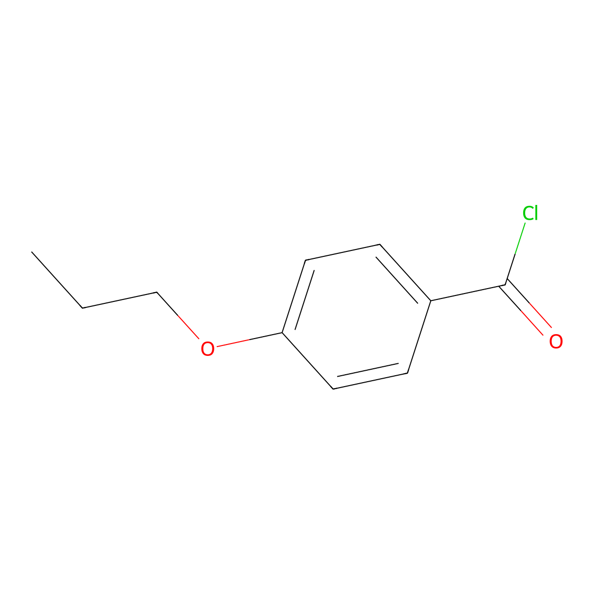 4-Propoxybenzoyl chloride molecular structure, CAS 40782-58-9
