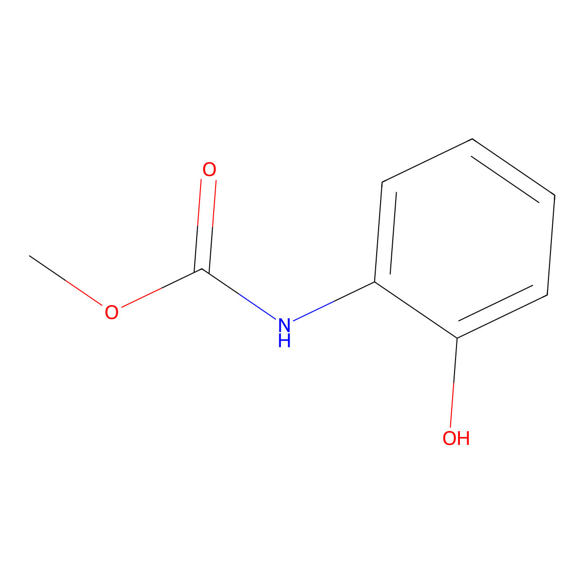 methyl N-(2-hydroxyphenyl)carbamate molecular structure, CAS 40783-78-6