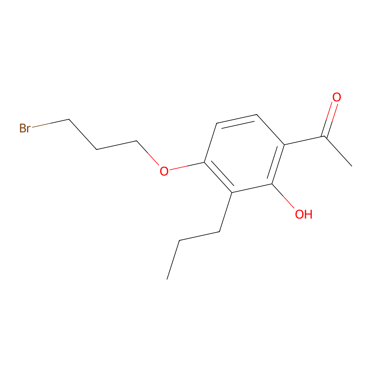 1-[4-(3-Bromopropoxy)-2-hydroxy-3-propylphenyl]ethanone molecular structure, CAS 40786-20-7