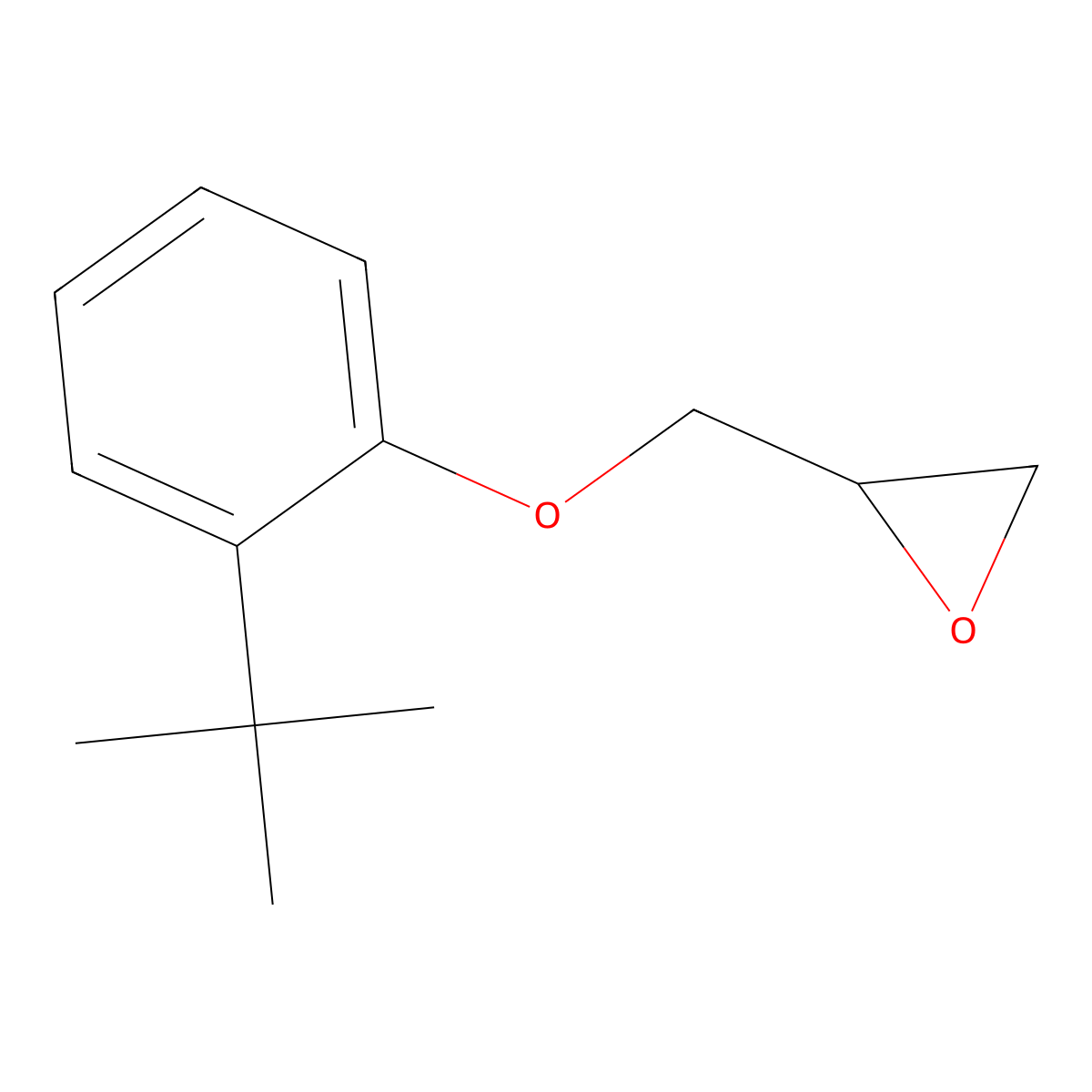 1-tert-Butyl-2-(2,3-epoxypropoxy)benzene molecular structure, CAS 40786-25-2