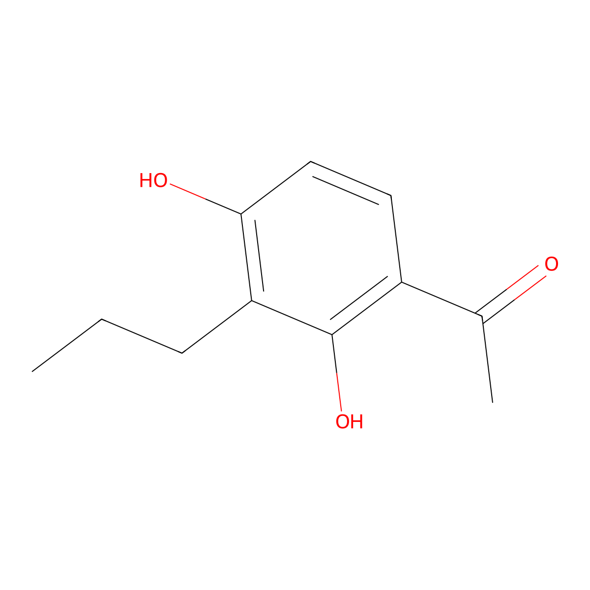 2',4'-Dihydroxy-3'-propylacetophenone molecular structure, CAS 40786-69-4