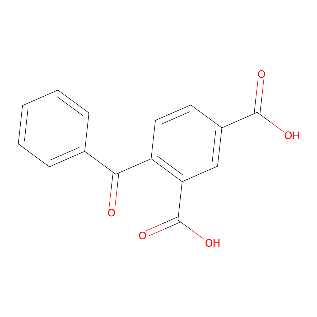 4-Benzoylisophthalic acid molecular structure, CAS 40786-99-0