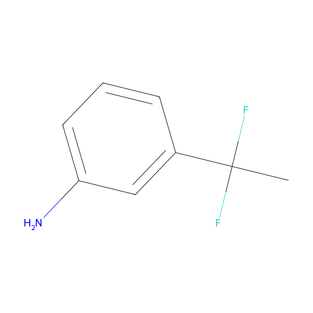 3-(1,1-Difluoroethyl)aniline molecular structure, CAS 40788-05-4