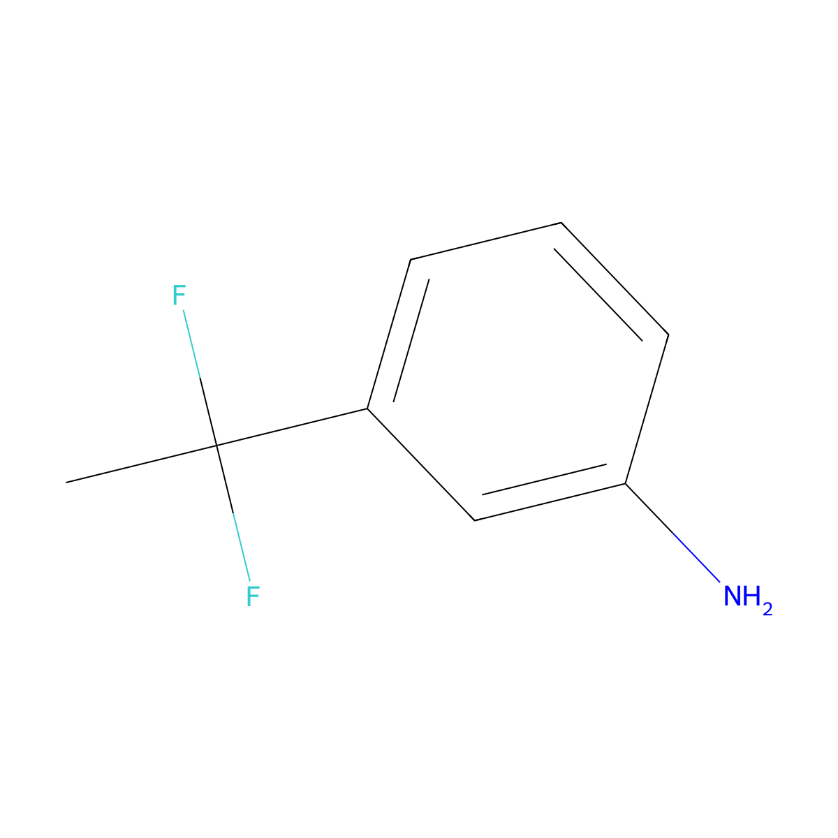 3-(1,1-Difluoroethyl)aniline molecular structure, CAS 40788-05-4