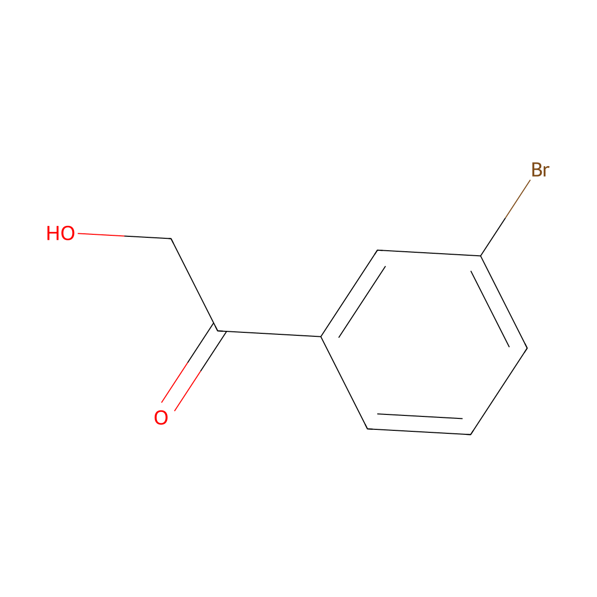 1-(3-Bromophenyl)-2-hydroxyethan-1-one molecular structure, CAS 4079-51-0