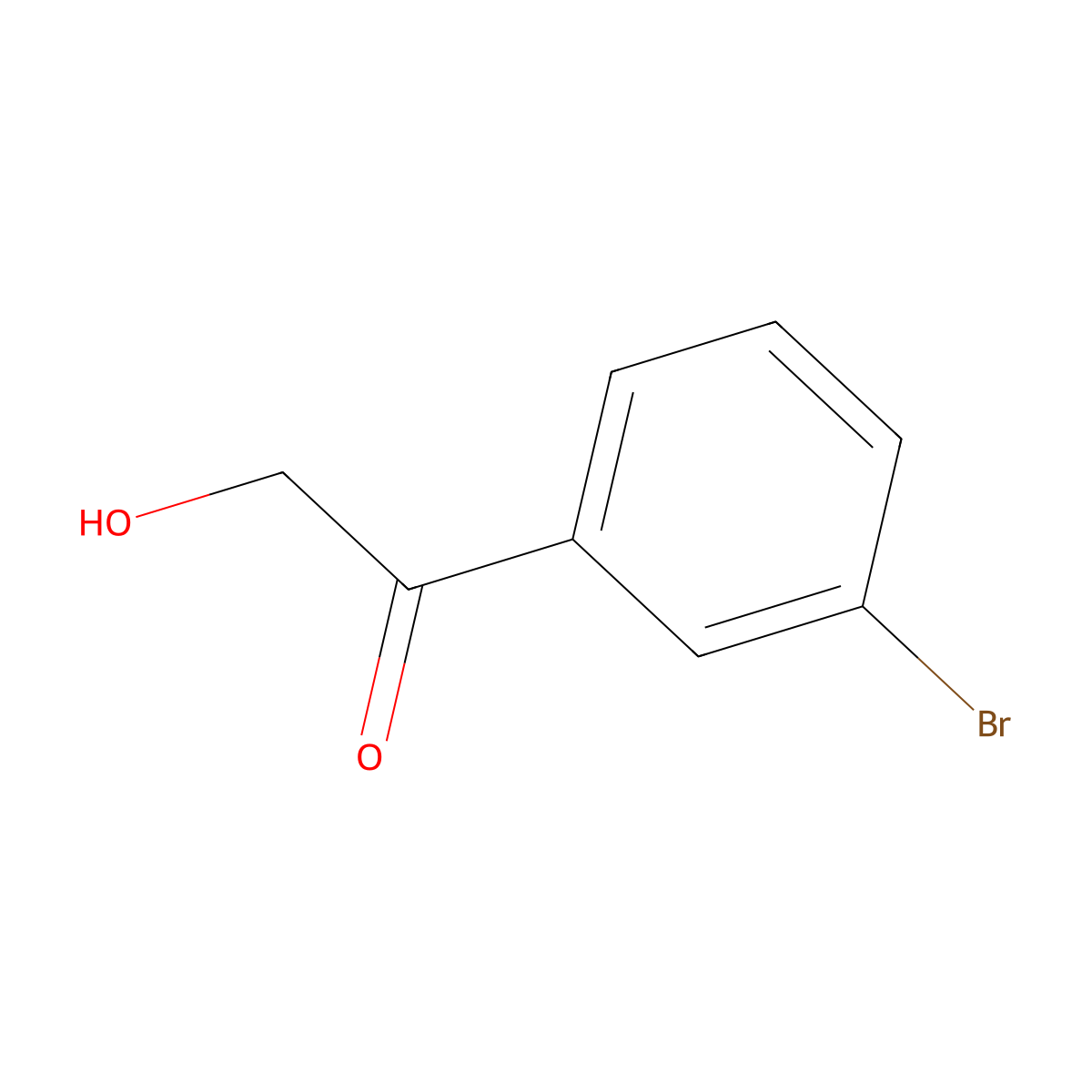 1-(3-Bromophenyl)-2-hydroxyethan-1-one molecular structure, CAS 4079-51-0
