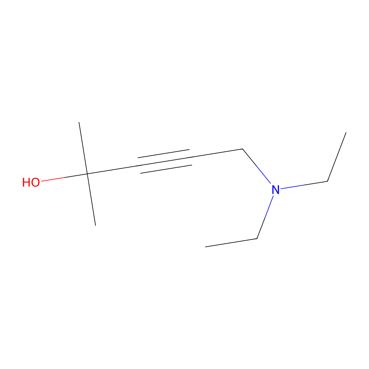 3-Pentyn-2-ol, 5-(diethylamino)-2-methyl- molecular structure, CAS 4079-66-7