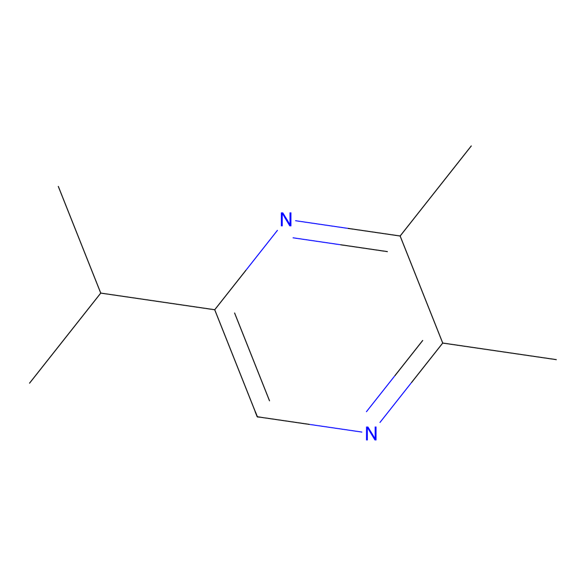 2,3-Dimethyl-5-isopropylpyrazine molecular structure, CAS 40790-21-4
