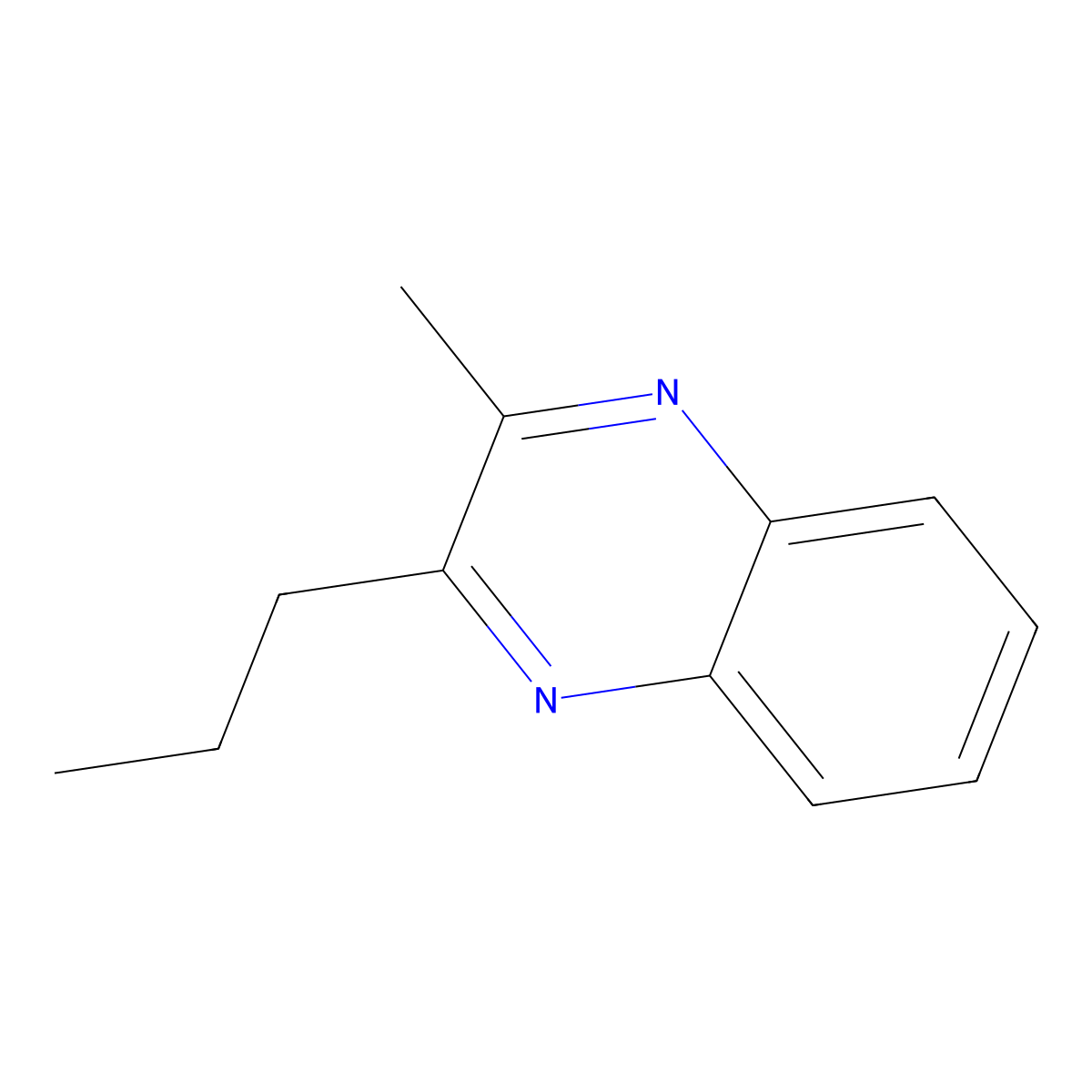 2-Methyl-3-propylquinoxaline molecular structure, CAS 40790-42-9