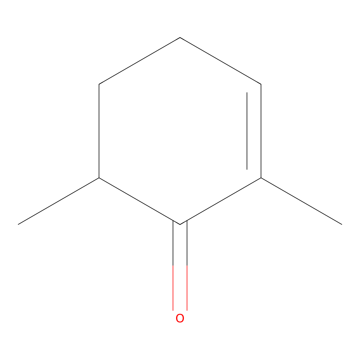 2,6-Dimethyl-2-cyclohexen-1-one molecular structure, CAS 40790-56-5