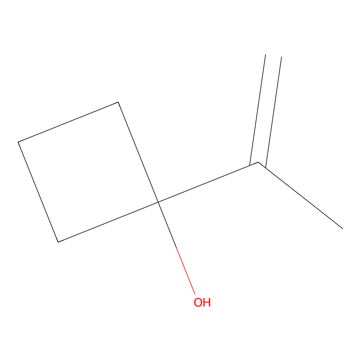 1-(Prop-1-en-2-yl)cyclobutan-1-ol molecular structure, CAS 40791-88-6