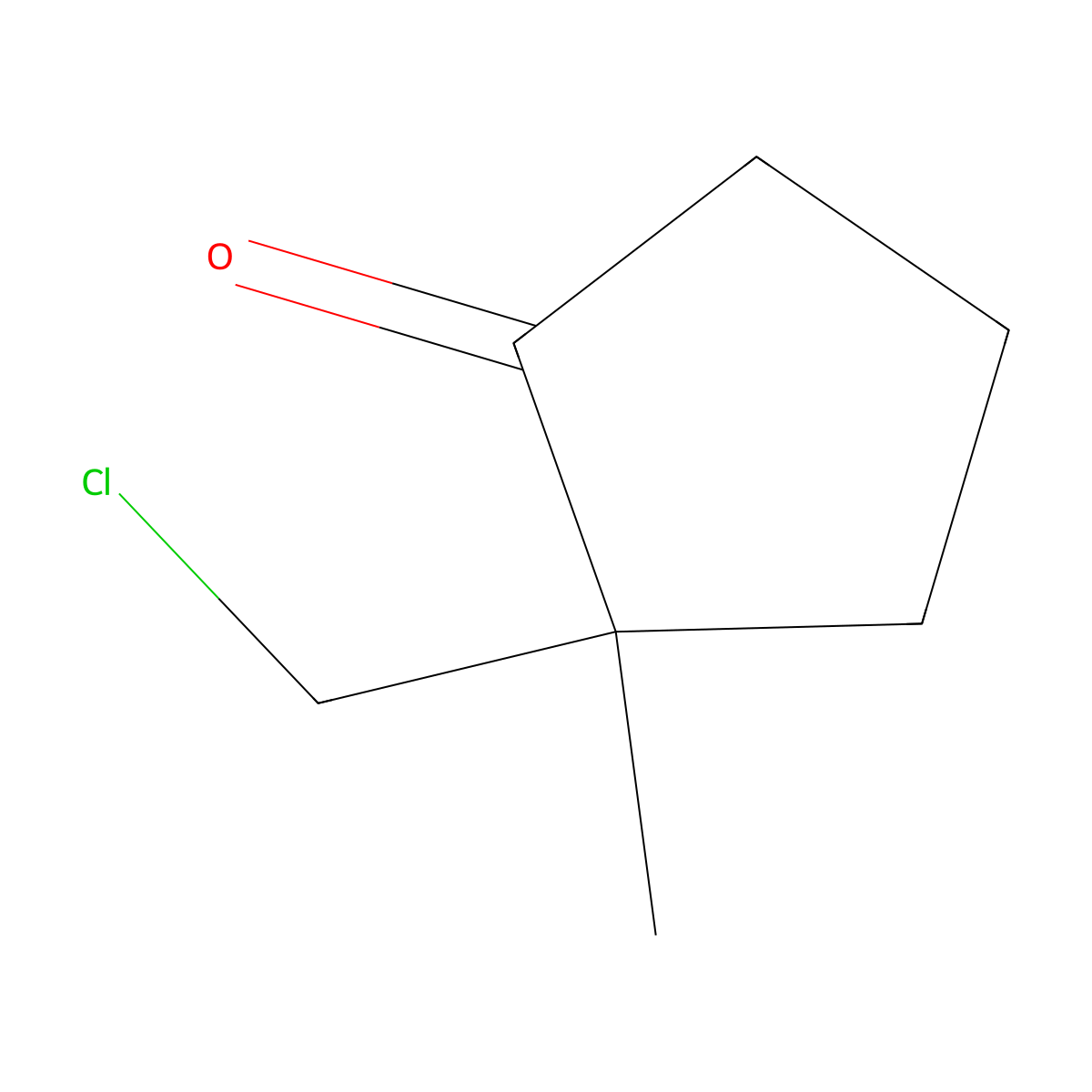 2-(Chloromethyl)-2-methylcyclopentan-1-one molecular structure, CAS 40792-02-7