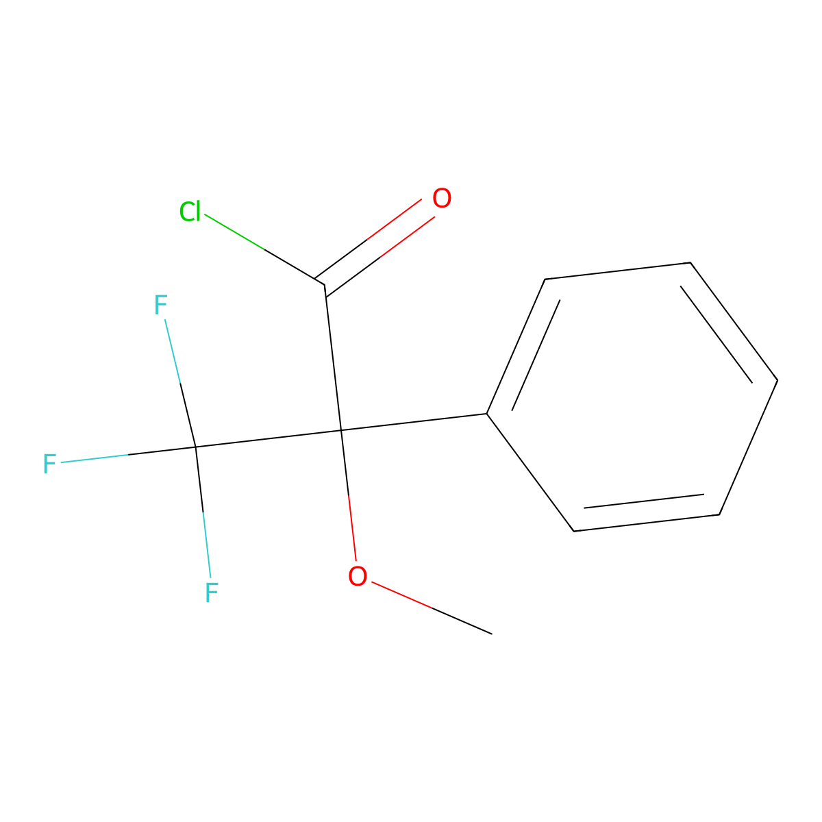 alpha-Methoxy-alpha-trifluoromethylphenylacetyl chloride molecular structure, CAS 40793-68-8