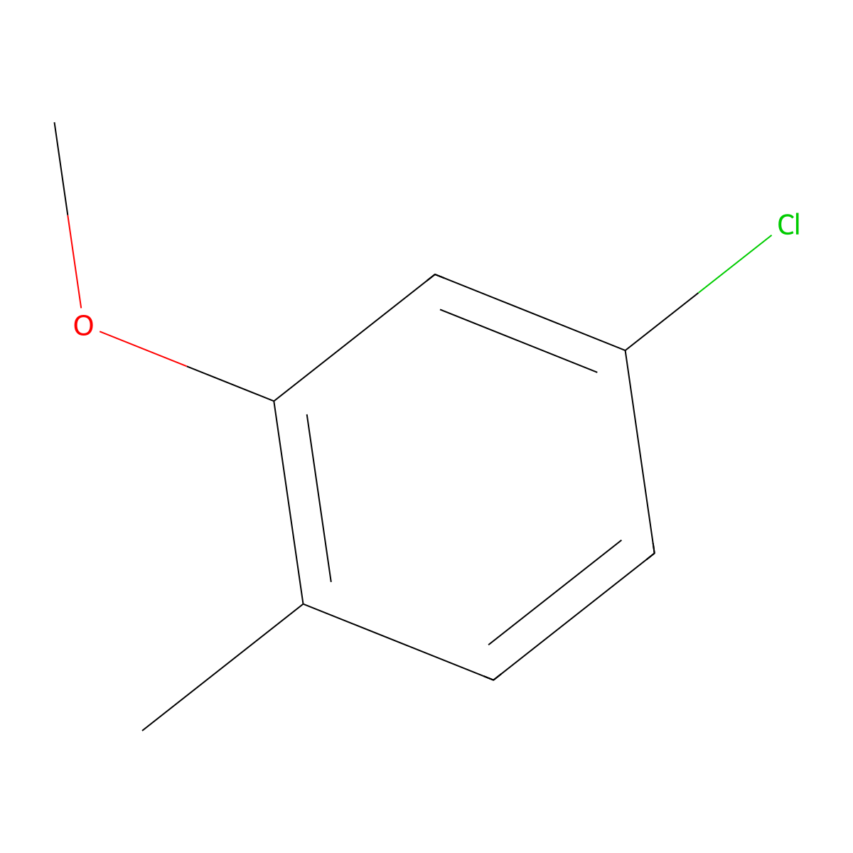 5-Chloro-2-methylanisole molecular structure, CAS 40794-04-5