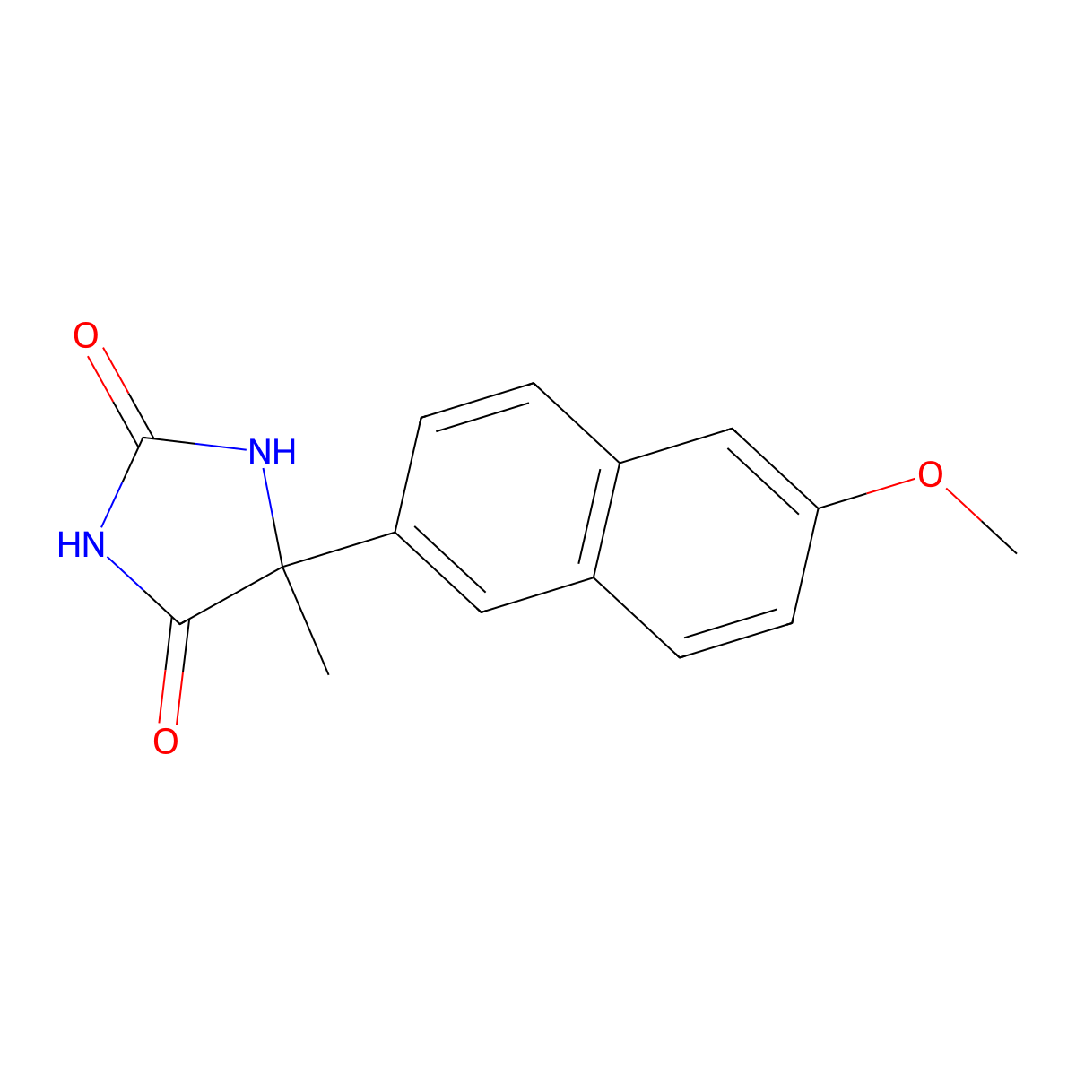 5-(6-Methoxynaphthalen-2-yl)-5-methylimidazolidine-2,4-dione molecular structure, CAS 40795-94-6