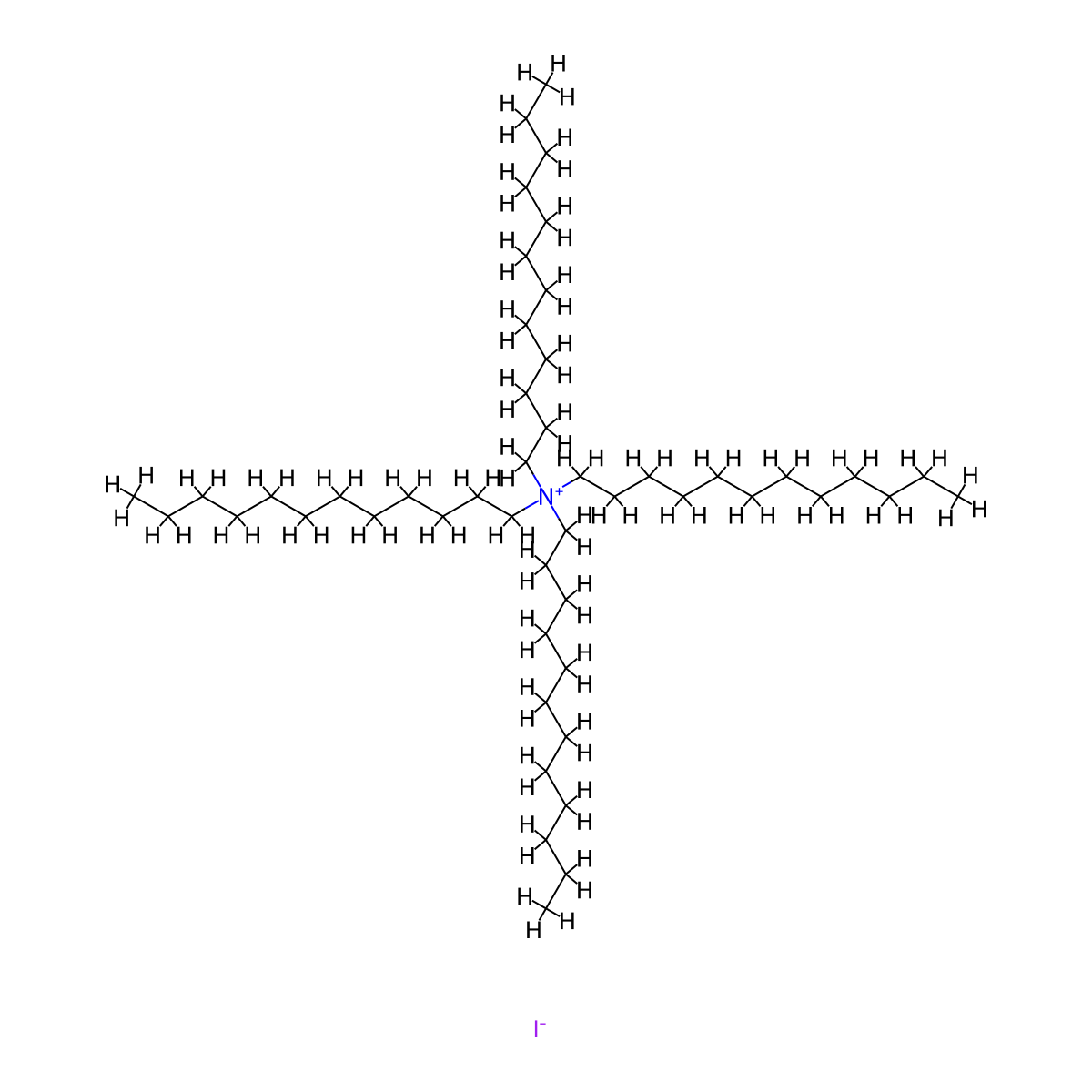 Tetradodecylammonium iodide molecular structure, CAS 40797-39-5
