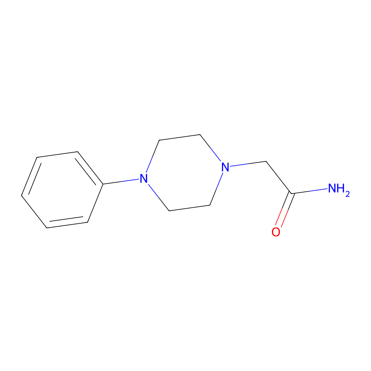 1-Piperazineacetamide, N-phenyl- molecular structure, CAS 40798-95-6