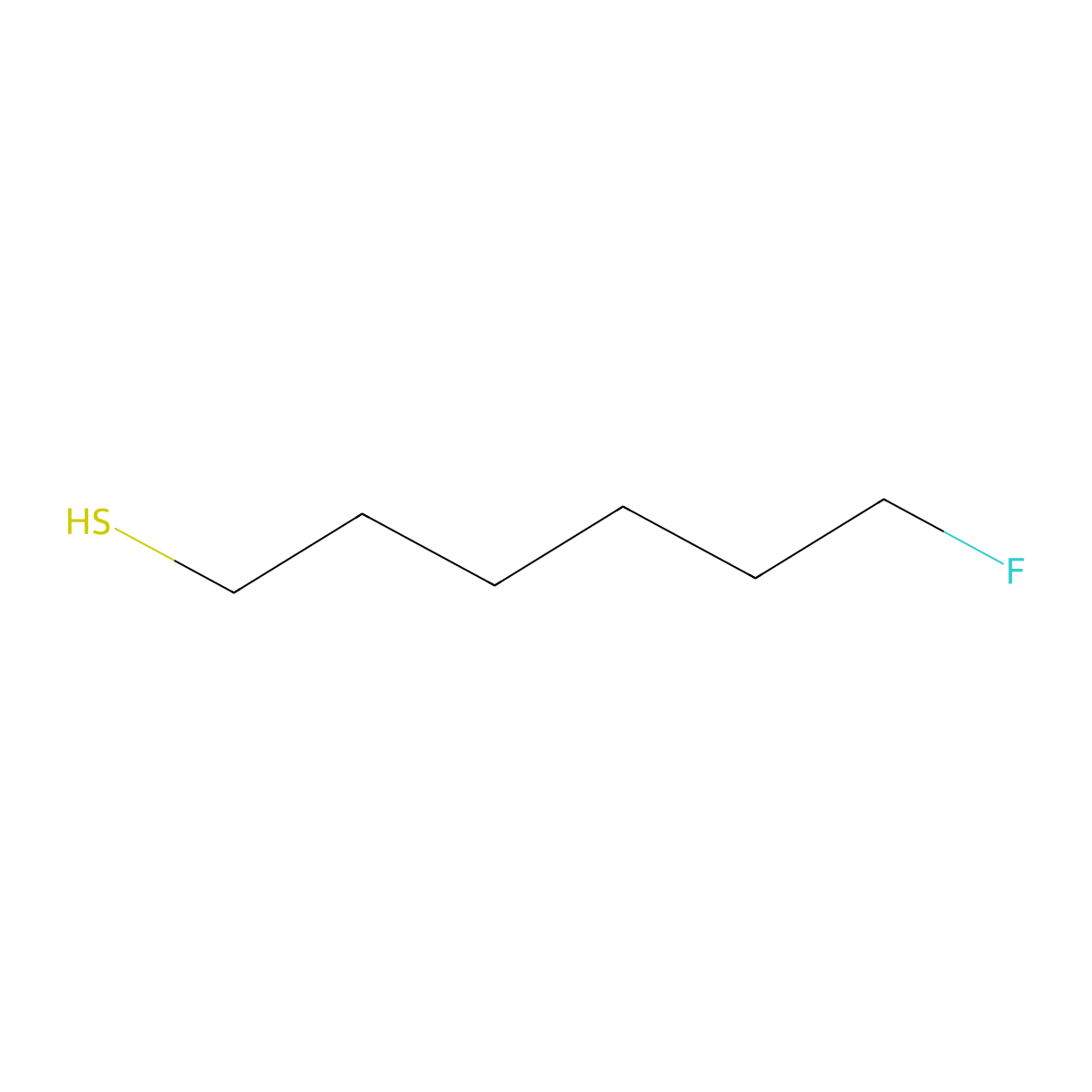 Hexanethiol, 6-fluoro- molecular structure, CAS 408-09-3