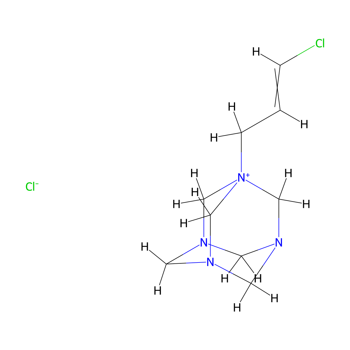 Quaternium 15 molecular structure, CAS 4080-31-3