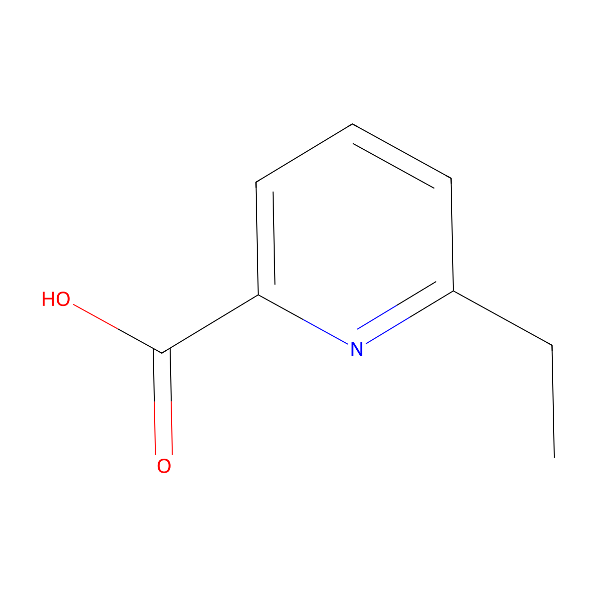 6-Ethylpicolinic acid molecular structure, CAS 4080-48-2
