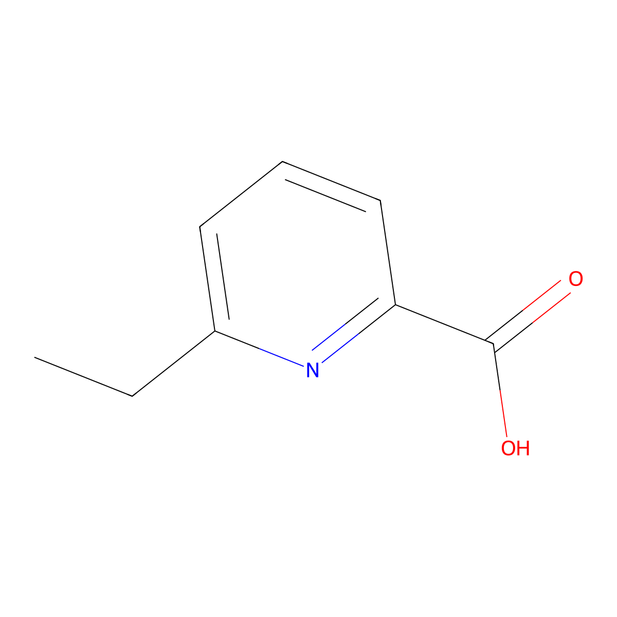 6-Ethylpicolinic acid molecular structure, CAS 4080-48-2