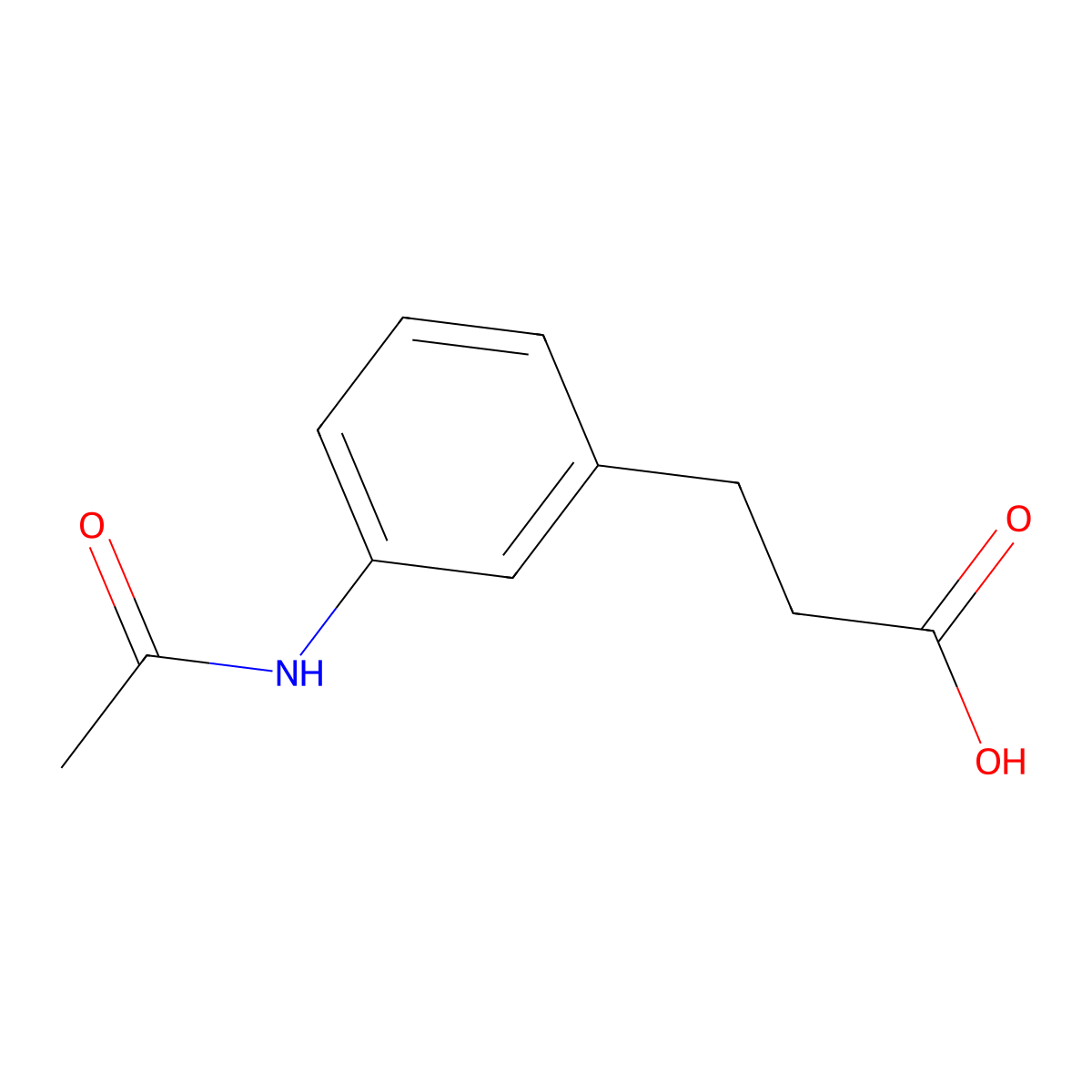 3-(3-Acetamidophenyl)propanoic acid molecular structure, CAS 4080-83-5