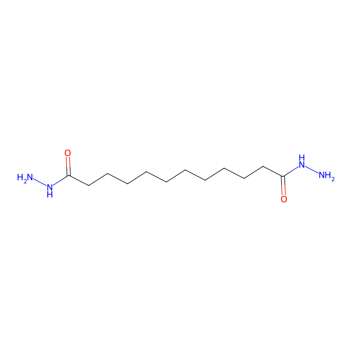 Dodecanedioic acid, 1,12-dihydrazide molecular structure, CAS 4080-98-2