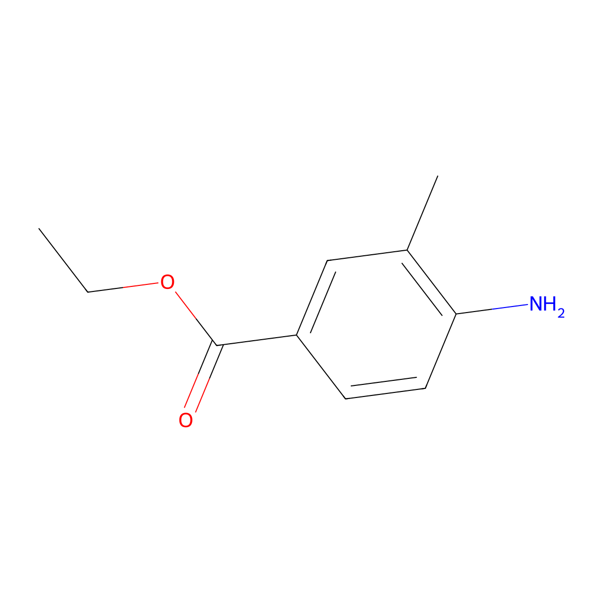 Ethyl 4-amino-3-methylbenzoate molecular structure, CAS 40800-65-5