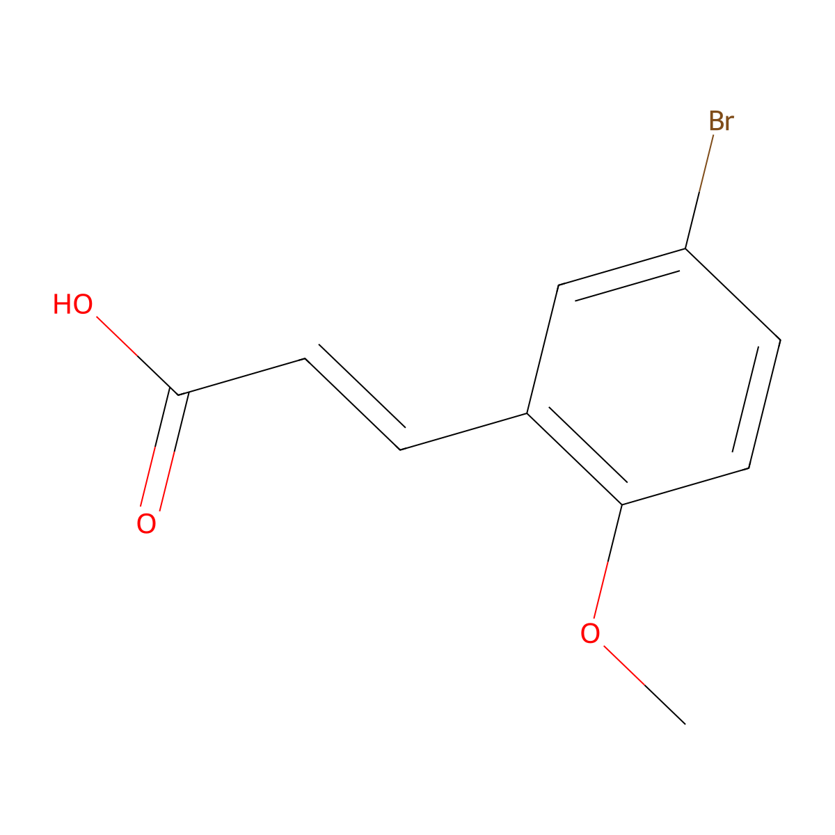 trans-5-Bromo-2-methoxycinnamic acid molecular structure, CAS 40803-53-0