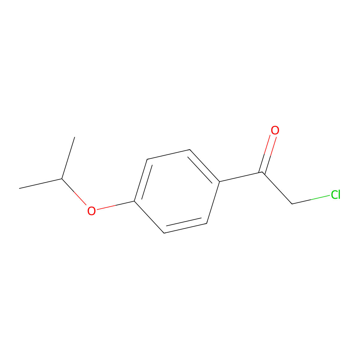 2-Chloro-1-(4-isopropoxyphenyl)ethan-1-one molecular structure, CAS 40805-60-5