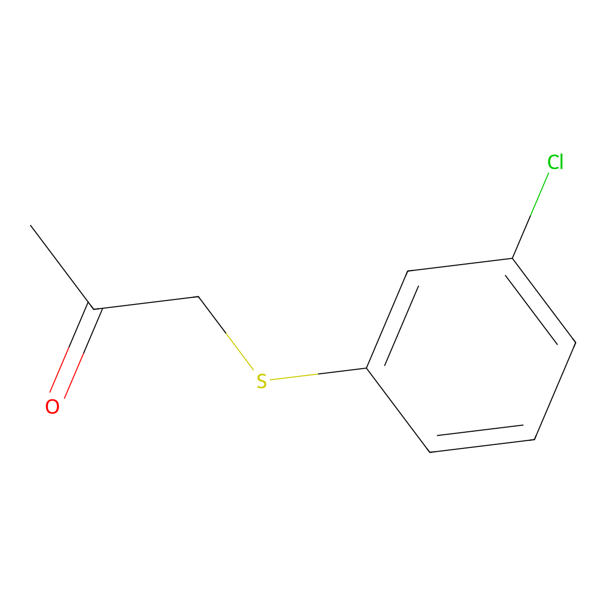 1-[(3-Chlorophenyl)sulfanyl]propan-2-one molecular structure, CAS 40806-13-1