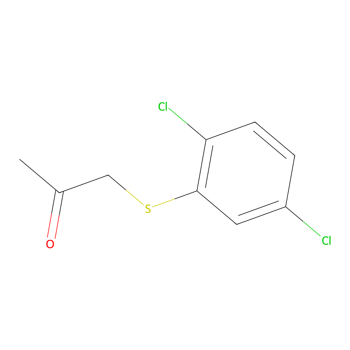 1-[(2,5-Dichlorophenyl)sulfanyl]propan-2-one molecular structure, CAS 40806-14-2