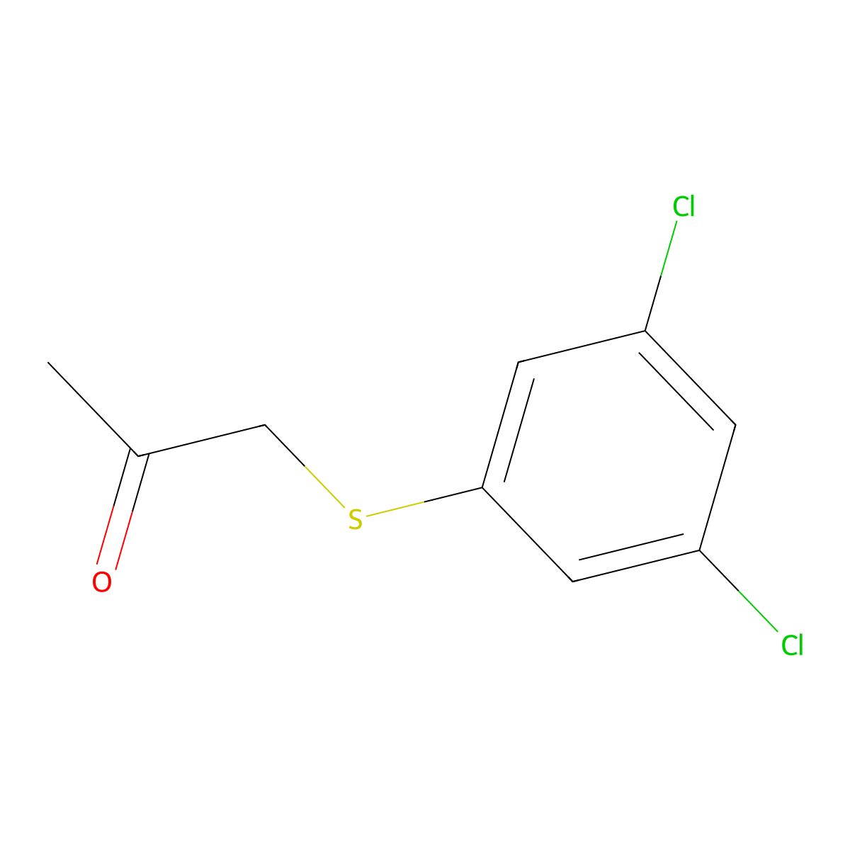 1-[(3,5-Dichlorophenyl)sulfanyl]propan-2-one molecular structure, CAS 40806-20-0