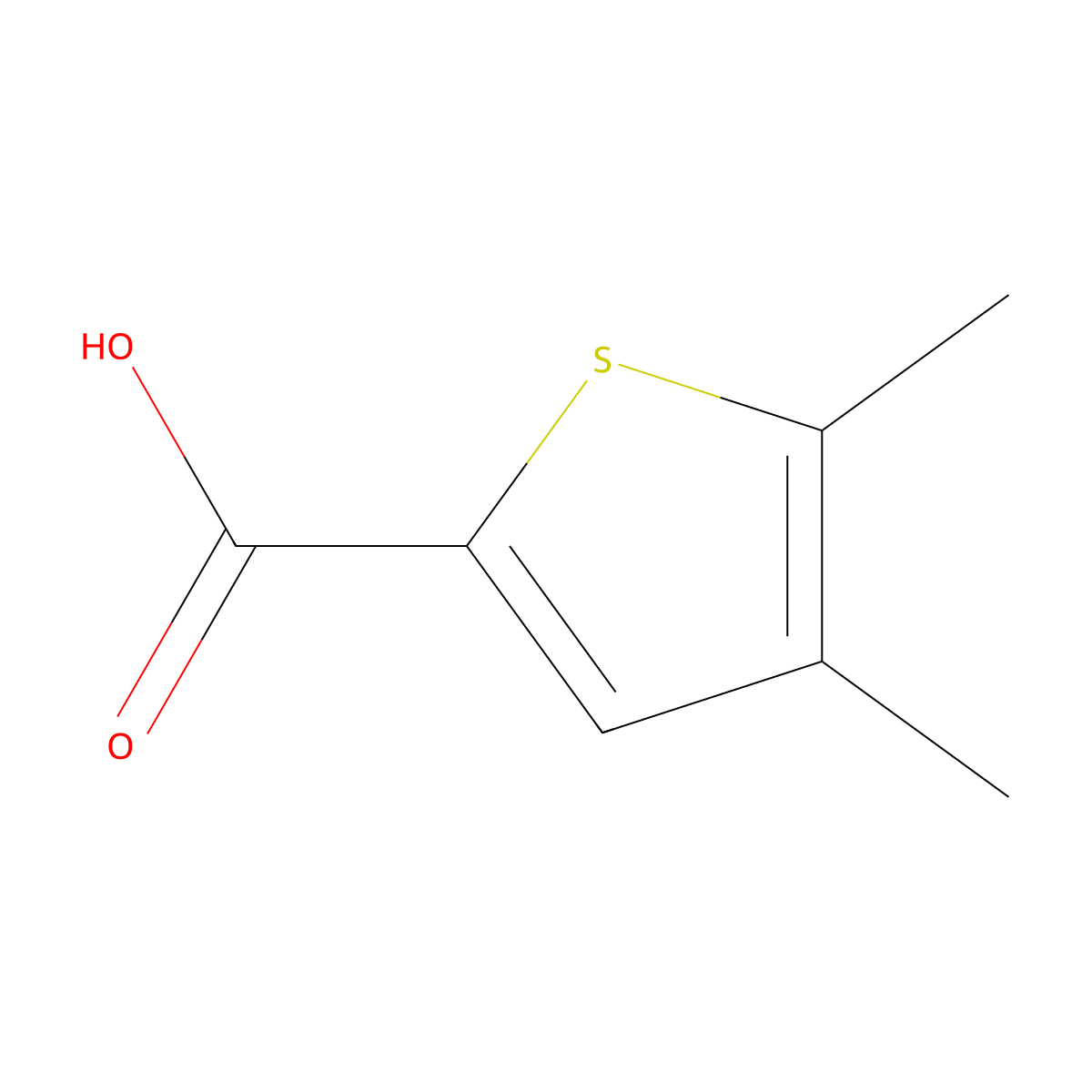 4,5-Dimethylthiophene-2-carboxylic acid molecular structure, CAS 40808-24-0