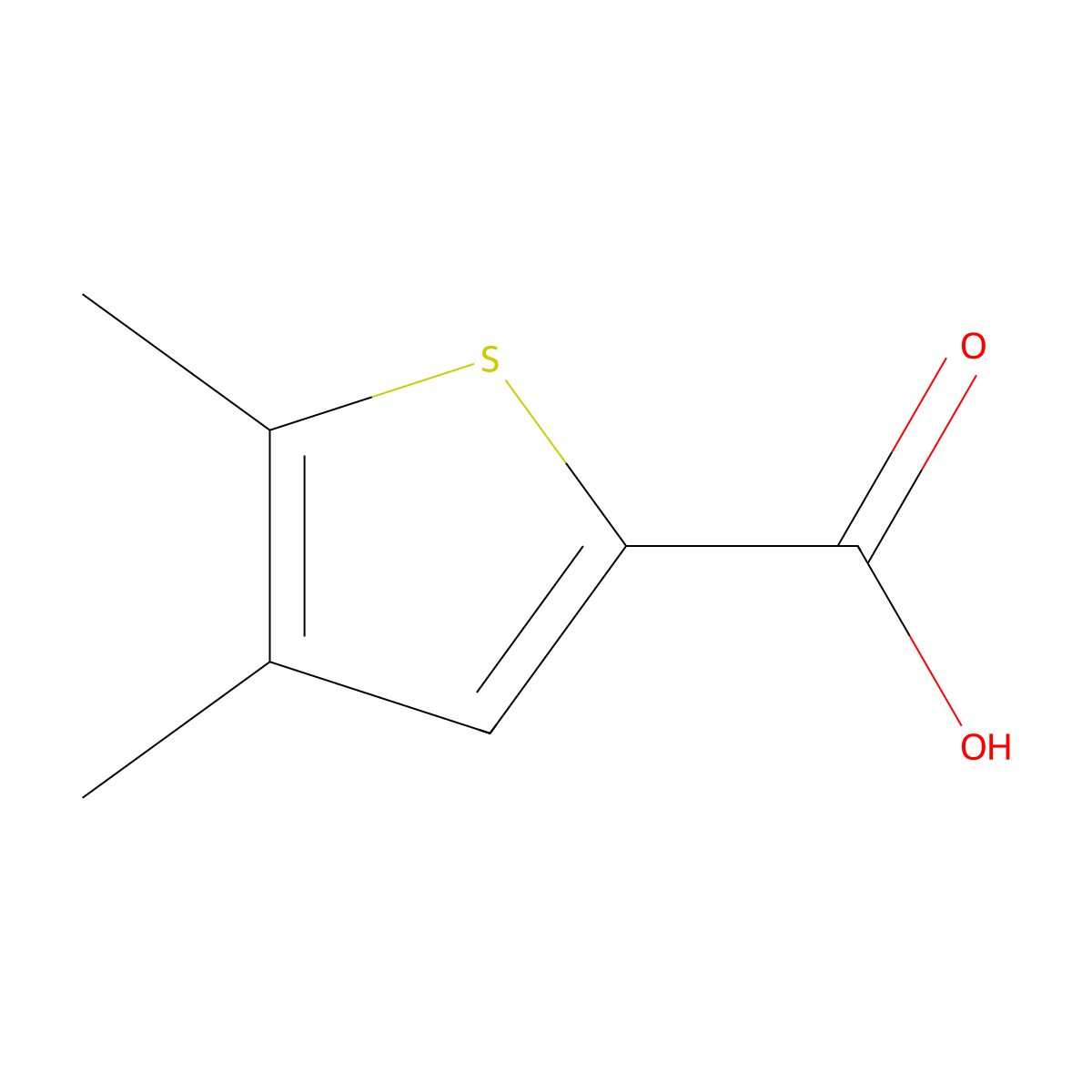 4,5-Dimethylthiophene-2-carboxylic acid molecular structure, CAS 40808-24-0