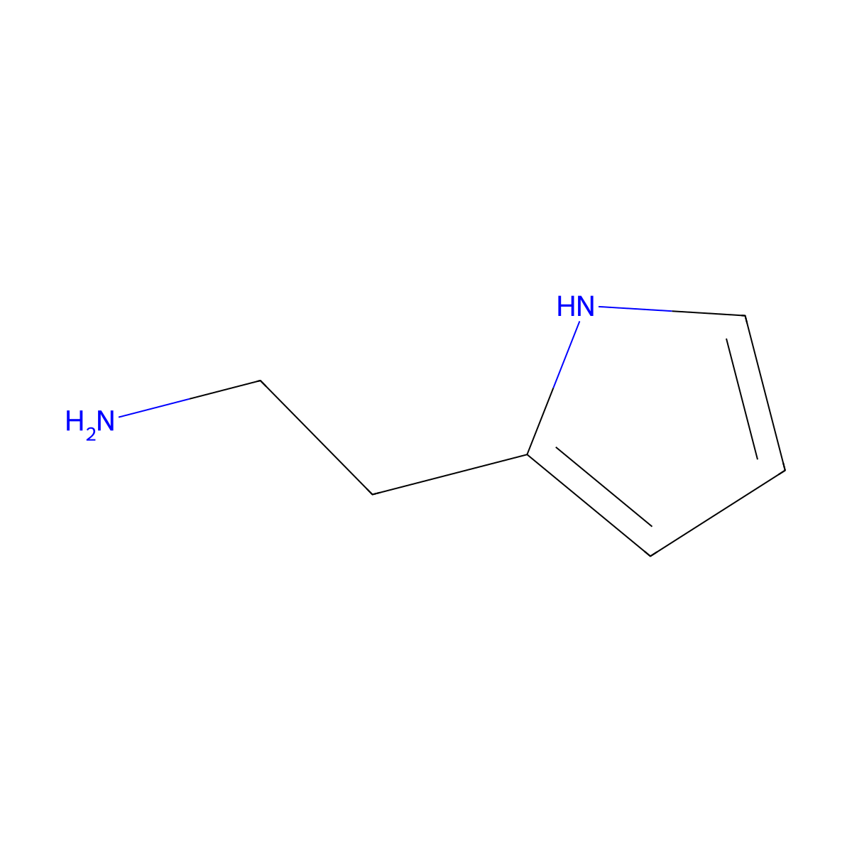 2-(1H-pyrrol-2-yl)ethan-1-amine molecular structure, CAS 40808-62-6