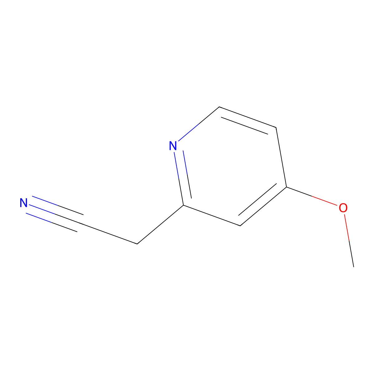 2-(4-Methoxypyridin-2-yl)acetonitrile molecular structure, CAS 40808-75-1