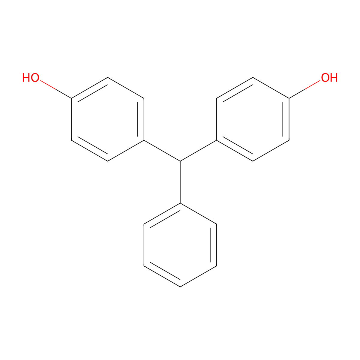 Bis(4-hydroxyphenyl)phenylmethane molecular structure, CAS 4081-02-1