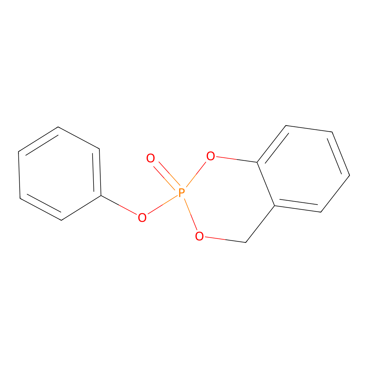 4H-1,3,2-Benzodioxaphosphorin, 2-phenoxy-, 2-oxide molecular structure, CAS 4081-23-6